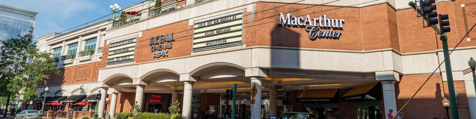 MacArthur Center featuring signage