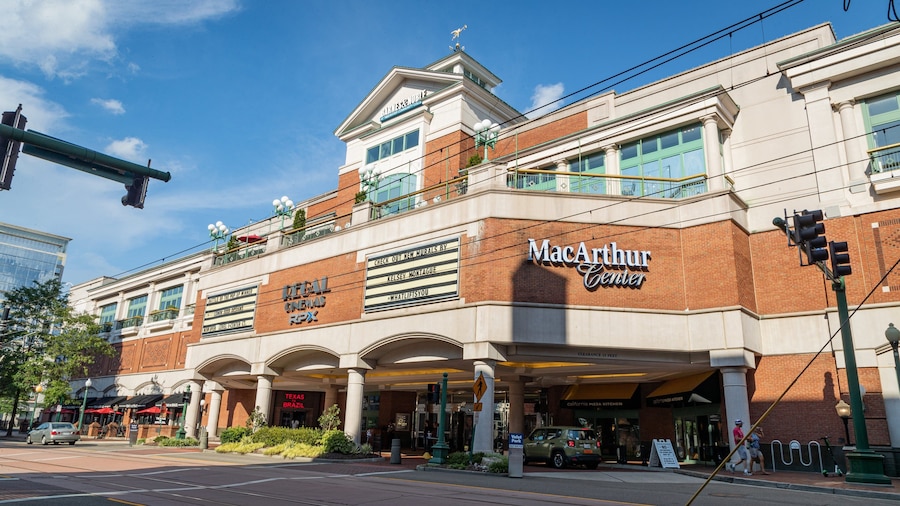 MacArthur Center featuring signage