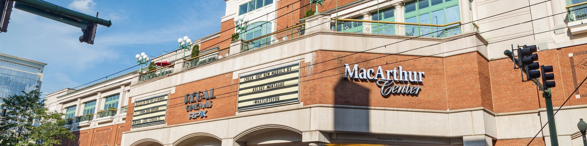 MacArthur Center featuring signage