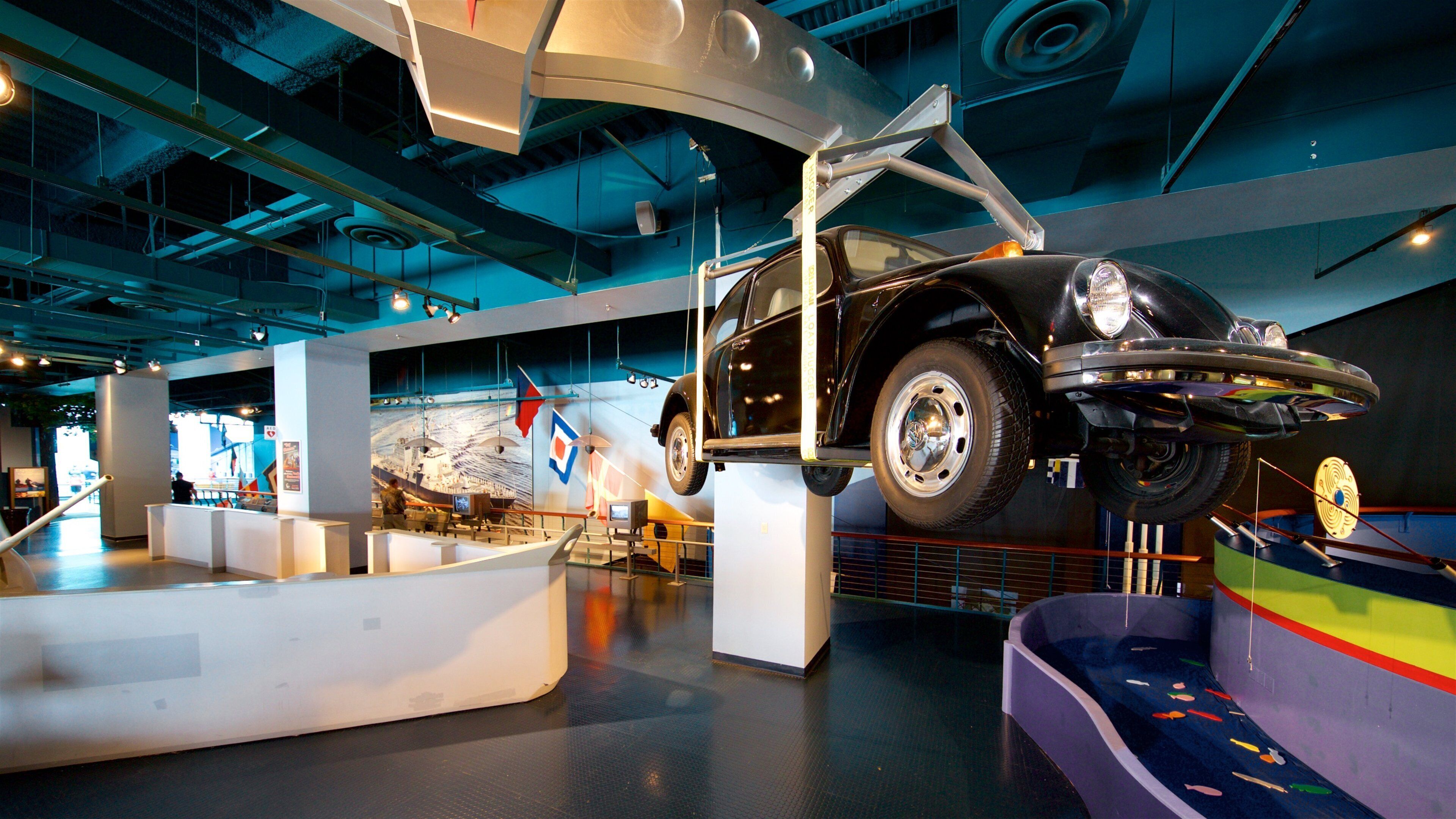 Nauticus National Maritime Center showing heritage elements and interior views