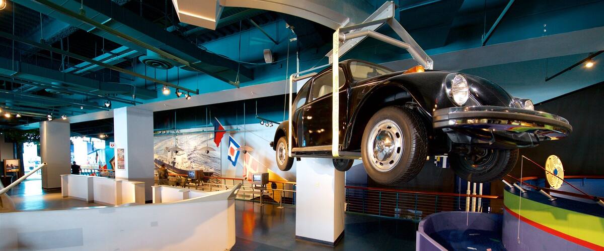 Nauticus National Maritime Center showing heritage elements and interior views