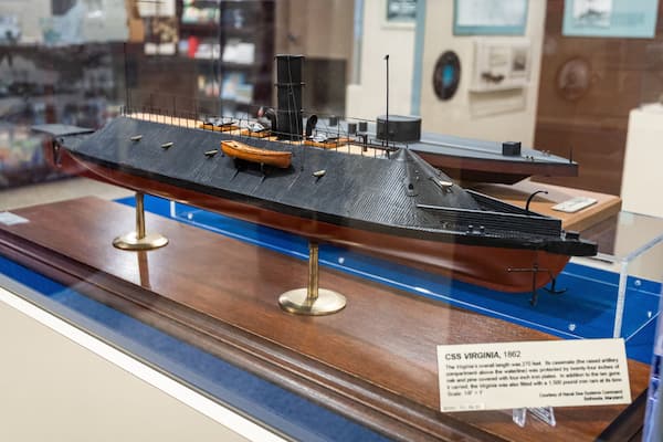 Portsmouth Naval Shipyard Museum showing interior views
