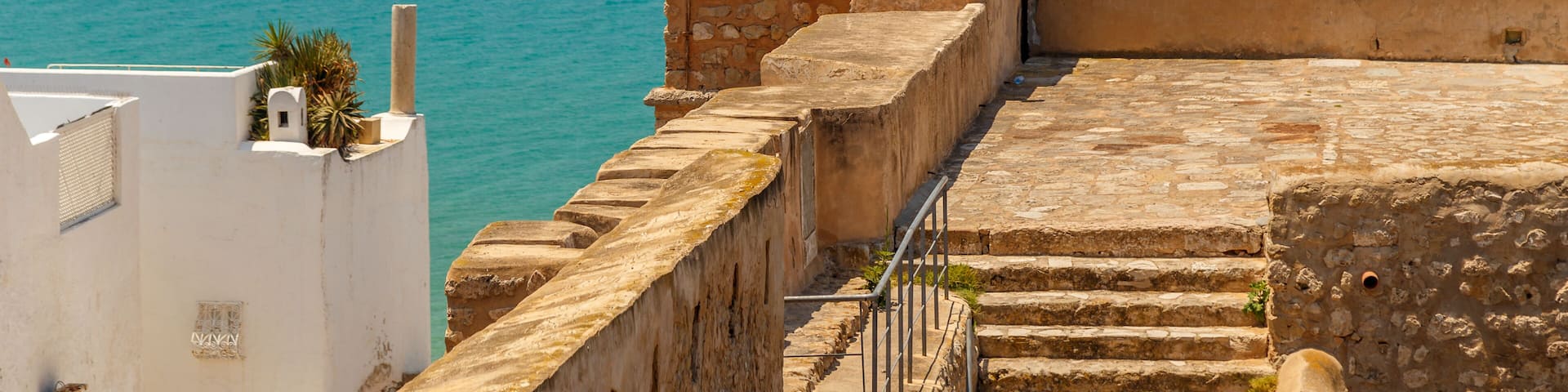 HAMMAMET / TUNISIA - JUNE 2015: Kasbah inside medieval medina of Hammamet, Tunisia