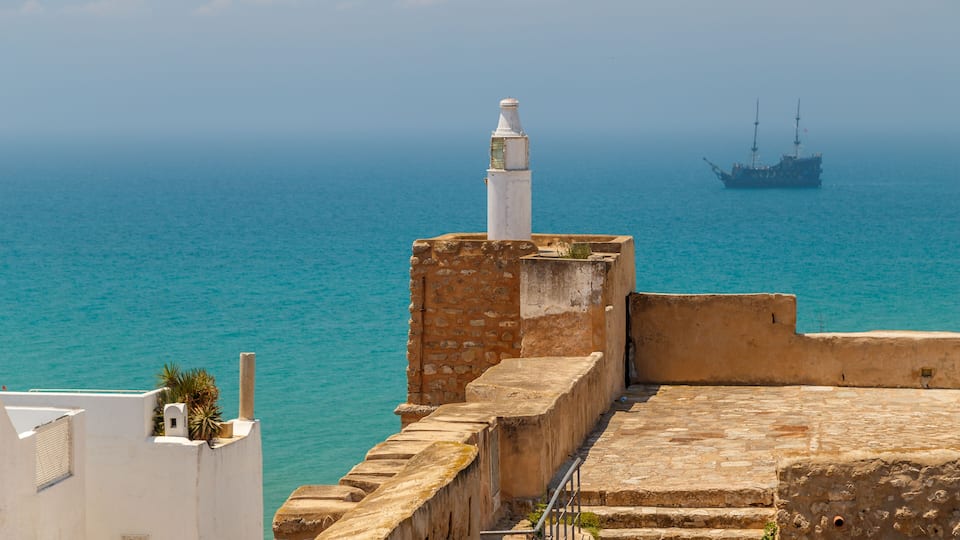 HAMMAMET / TUNISIA - JUNE 2015: Kasbah inside medieval medina of Hammamet, Tunisia