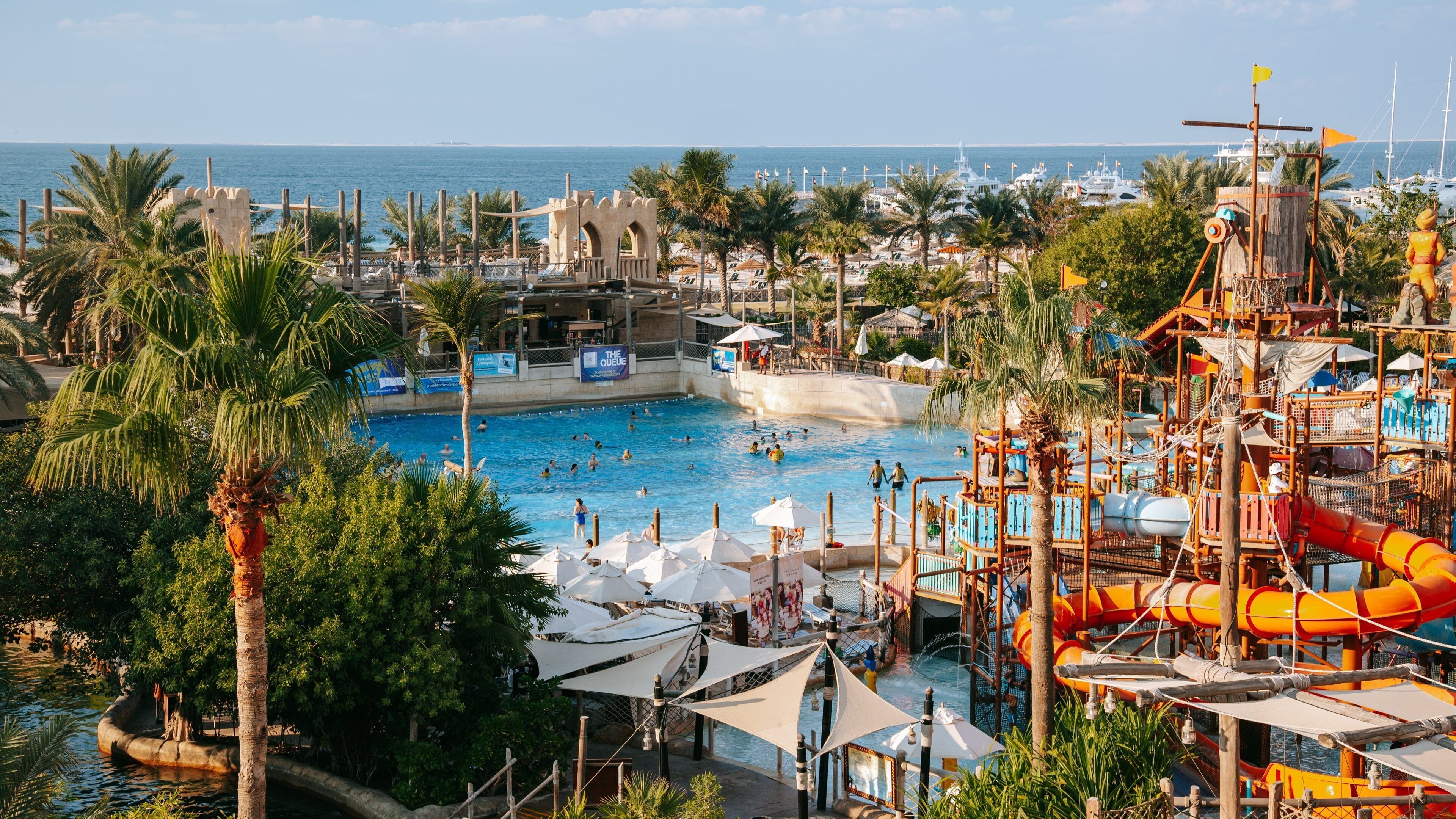 Wild Wadi Water Park which includes landscape views and a waterpark