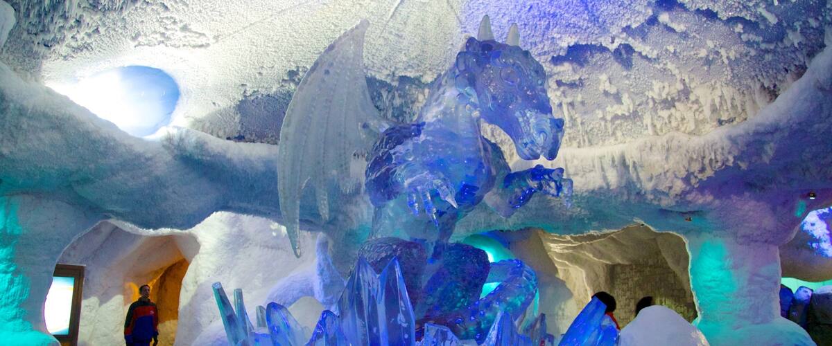 Ski Dubai das einen Kunst, Schnee und Innenansichten