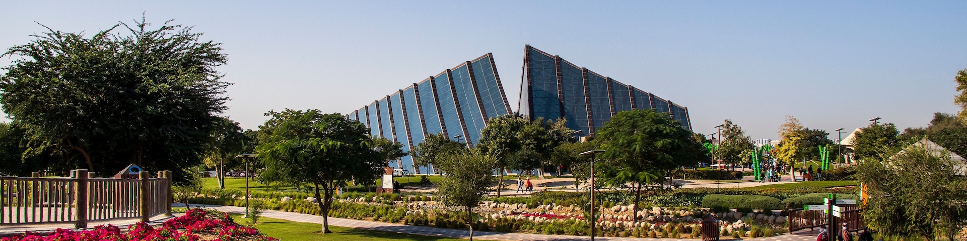 Dubai - UAE, 12.29.2020 Entrance of the Dubai Safari Park. Outdoors