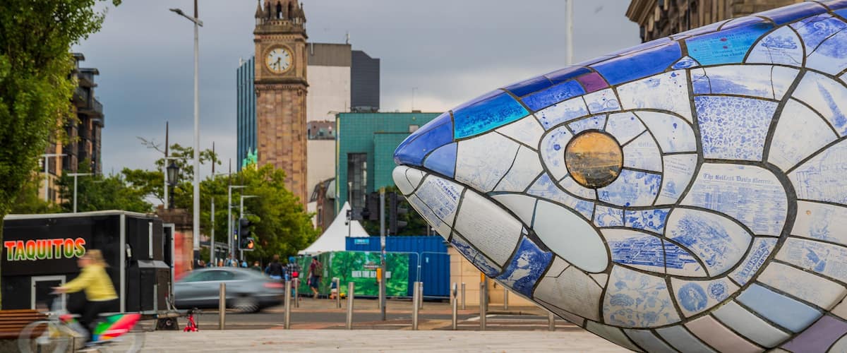 Big Fish showing outdoor art