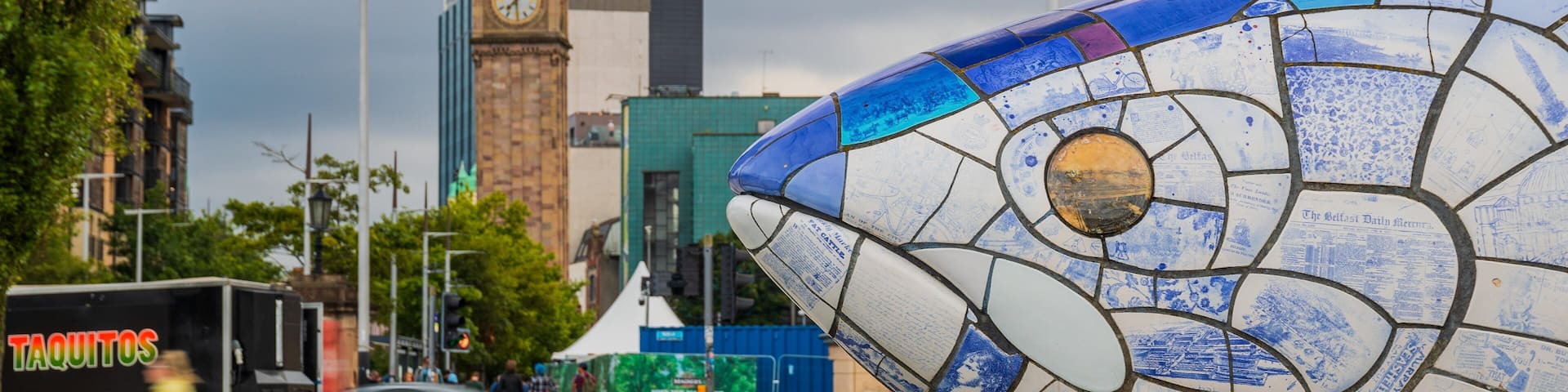 Big Fish showing outdoor art