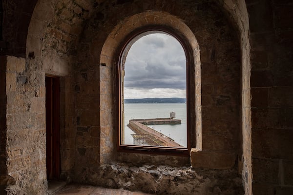 Carrickfergus Castle featuring interior views, heritage elements and a castle