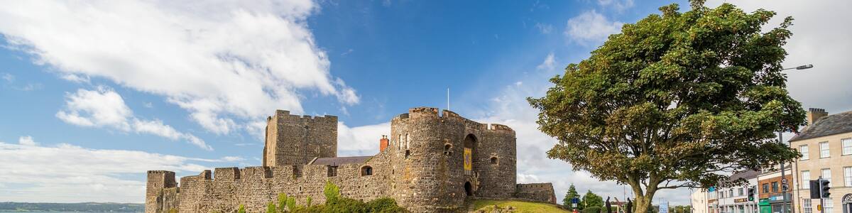 Carrickfergus Castle showing heritage architecture and chateau or palace