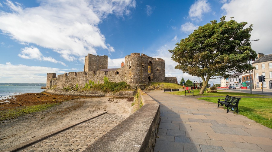 Carrickfergus Castle showing heritage architecture and chateau or palace