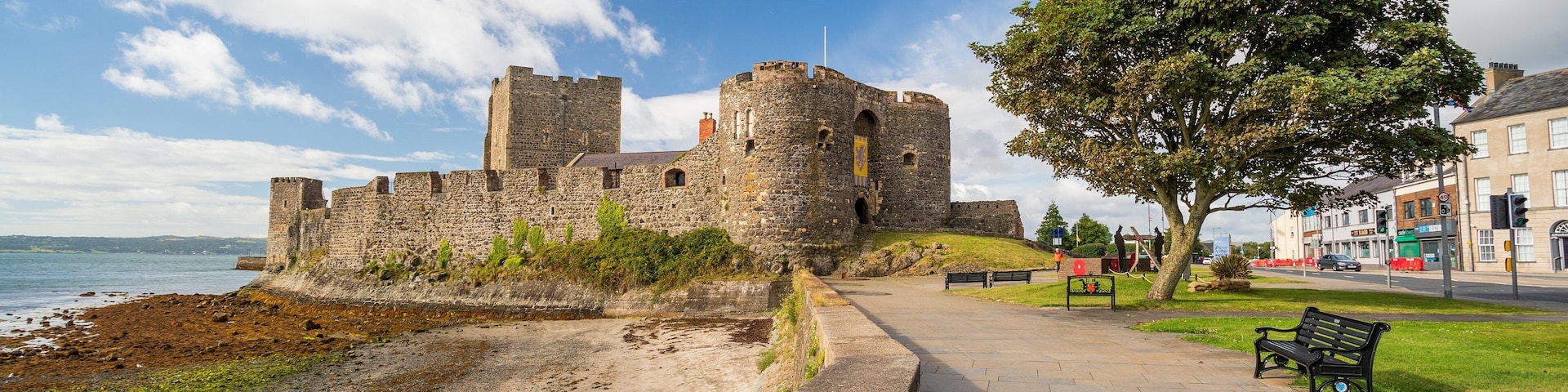Carrickfergus Castle showing heritage architecture and chateau or palace