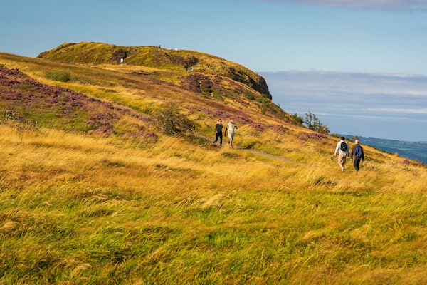 Cave Hill Country Park showing rugged coastline and general coastal views as well as a couple