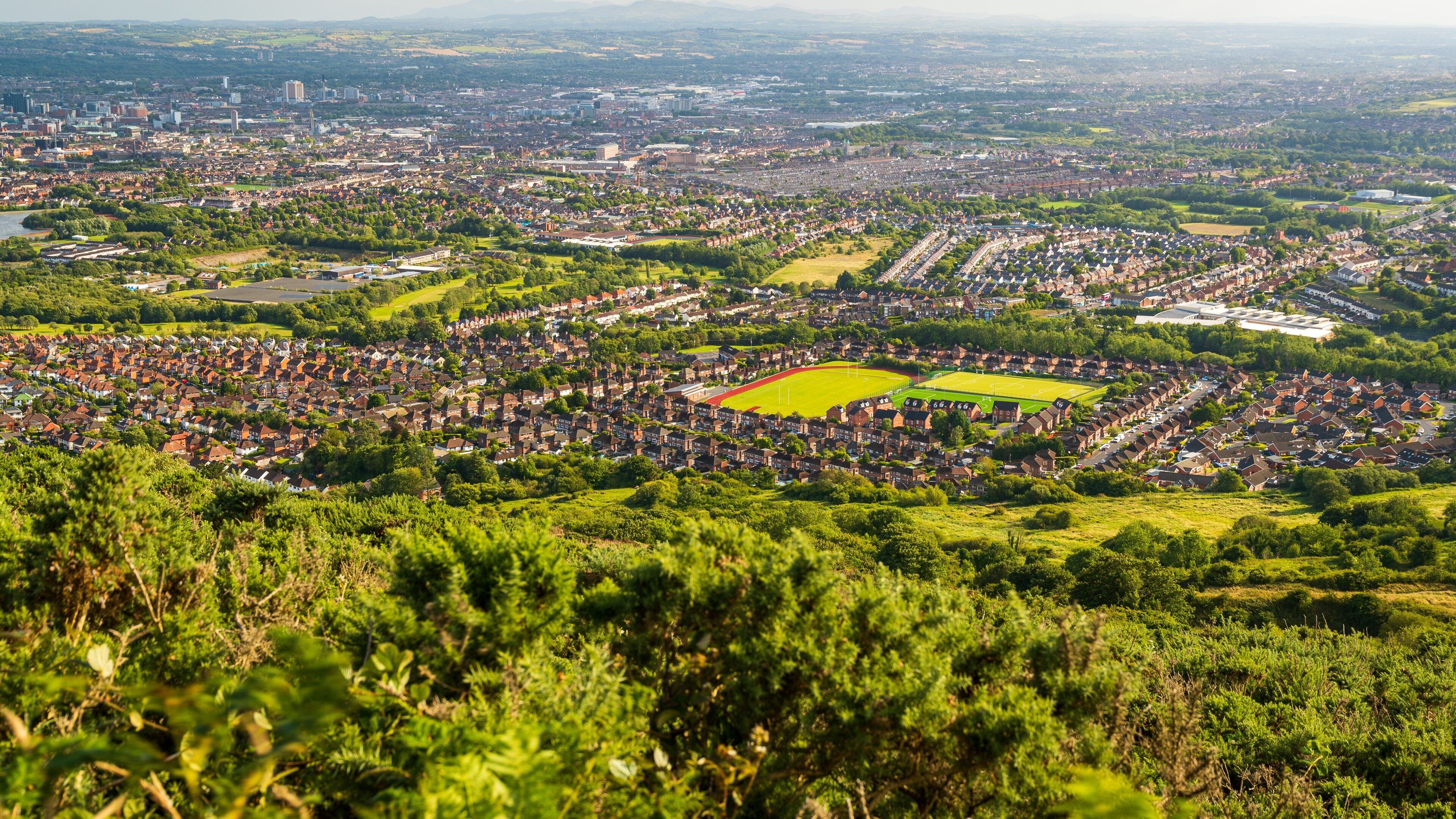 Cave Hill Country Park showing tranquil scenes, a city and landscape views