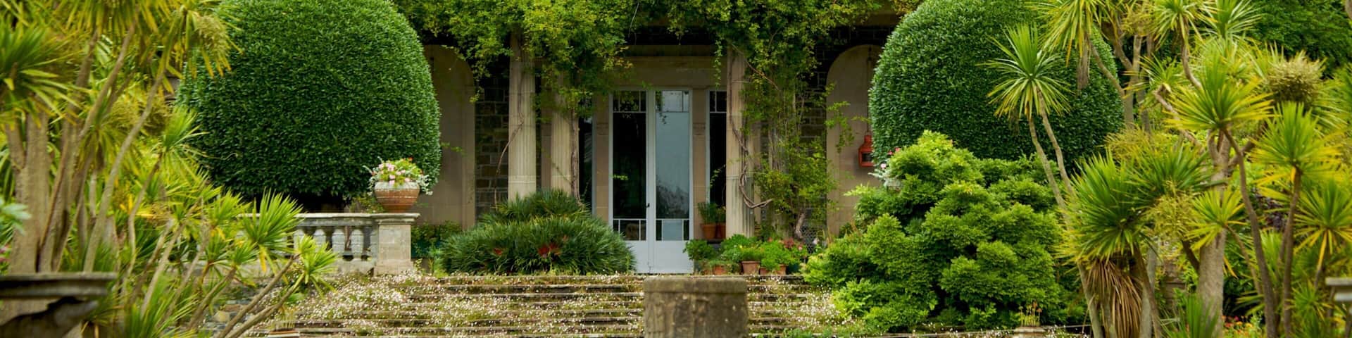 Mount Stewart House and Gardens showing heritage architecture, a house and a garden