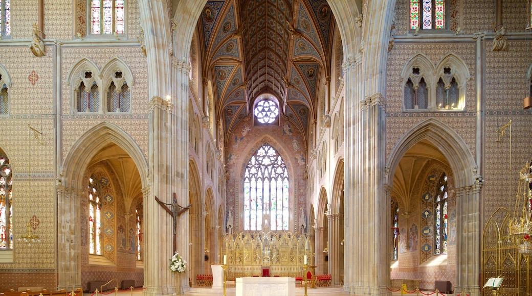 St. Patrick\'s Cathedral ofreciendo arquitectura patrimonial, vistas de interior y una iglesia o catedral