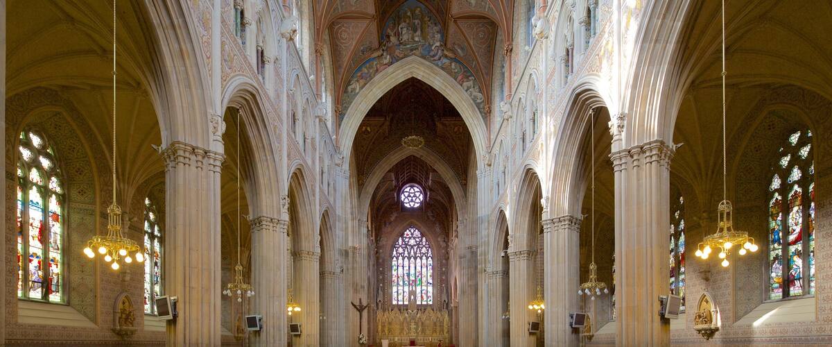 St. Patrick\'s Cathedral showing religious elements, interior views and heritage elements