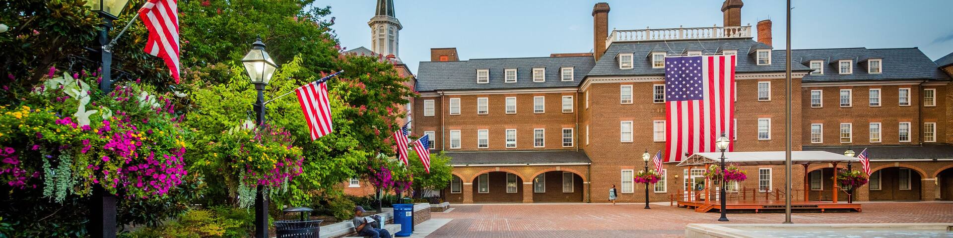 Market Square and City Hall, in Old Town, Alexandria, Virginia.