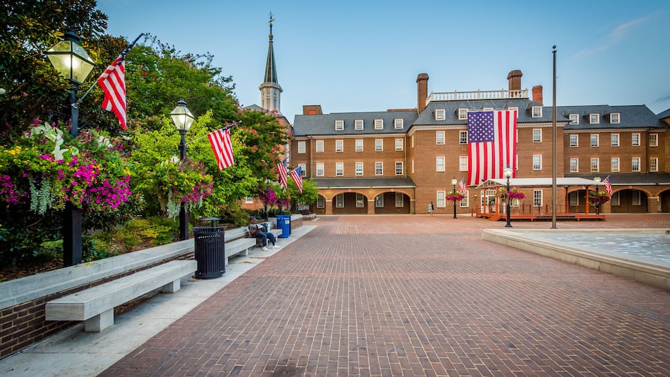 Market Square and City Hall, in Old Town, Alexandria, Virginia.