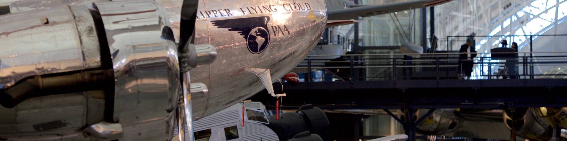 National Air and Space Museum Steven F. Udvar-Hazy Center showing aircraft and interior views