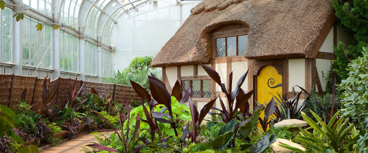 Lewis Ginter Botanical Garden ofreciendo un jardín