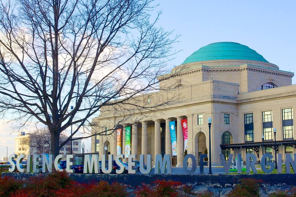 The Science Museum of Virginia with a large dome and columns.
