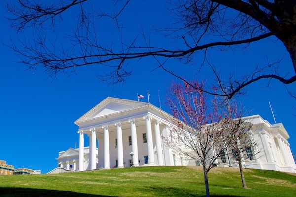Virginia State Capitol montrant ville et patrimoine architectural