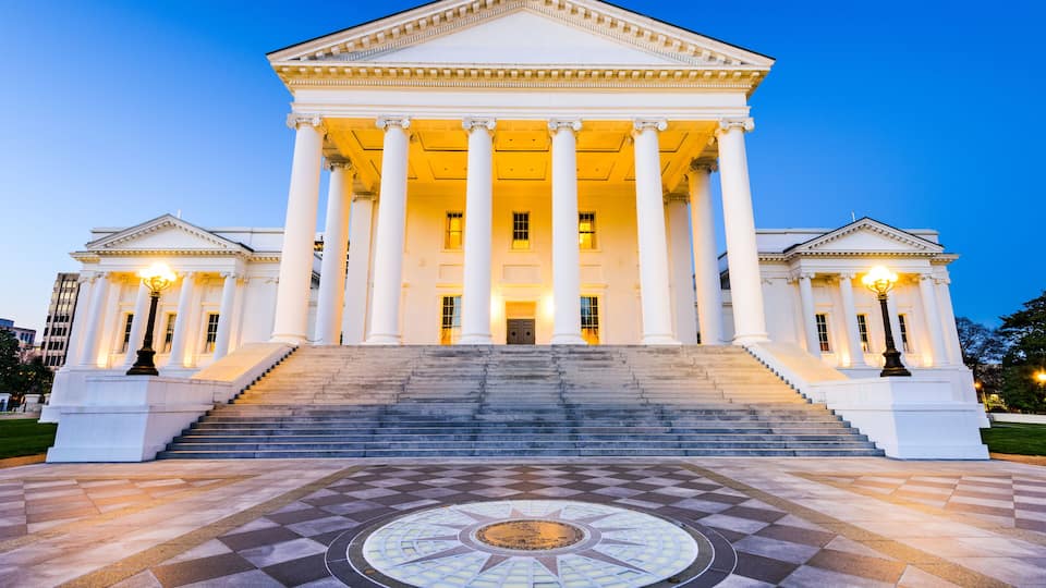 Virginia State Capitol in Richmond, Virginia, USA.