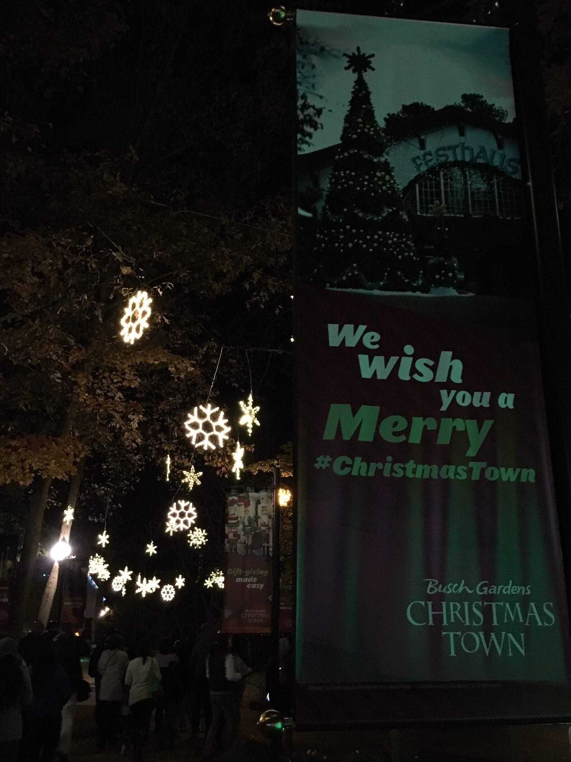 Welcome to the Busch Gardens in the Christmas season