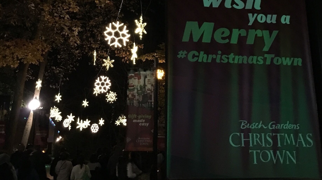 Welcome to the Busch Gardens in the Christmas season