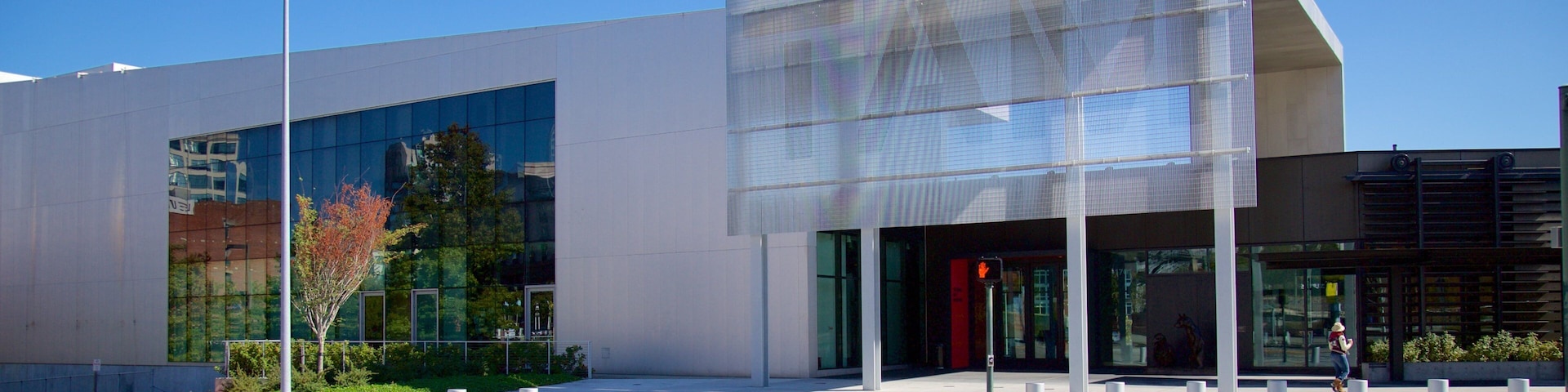 Tacoma Art Museum featuring street scenes and modern architecture