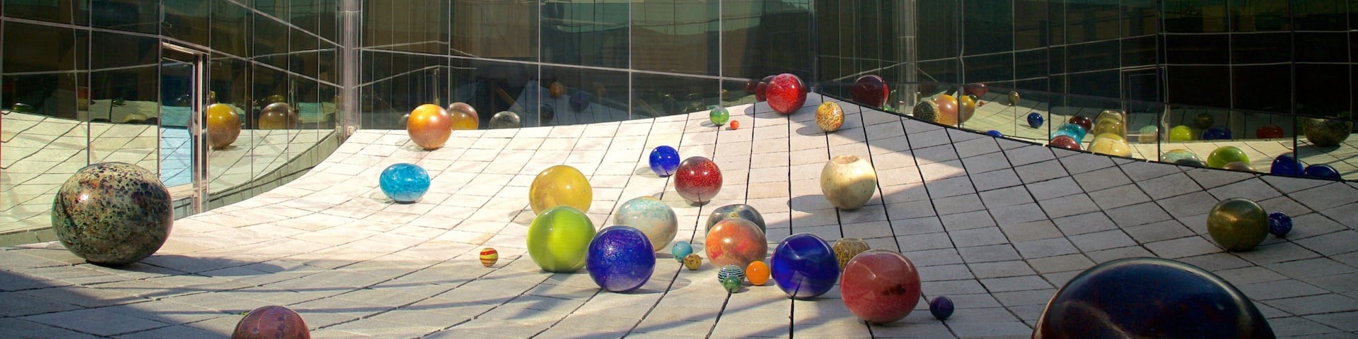 Tacoma Art Museum showing modern architecture and outdoor art