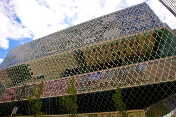 Seattle Public Library featuring modern architecture