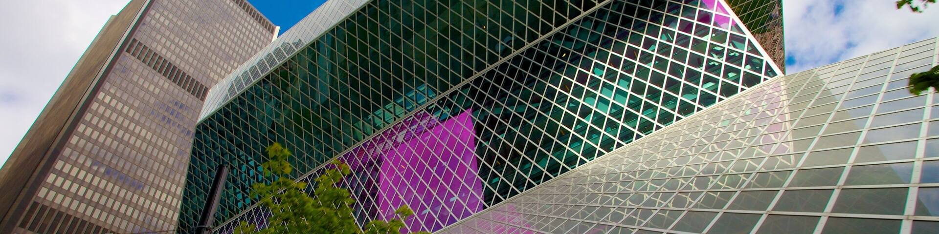 Seattle Public Library which includes modern architecture