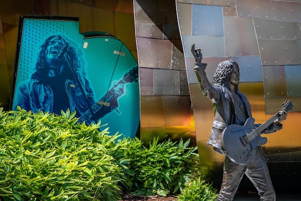 Museum of Pop Culture which includes outdoor art and a statue or sculpture