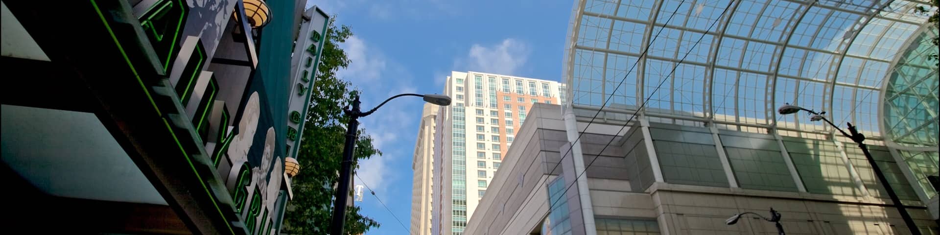 Washington State Convention Center showing a city