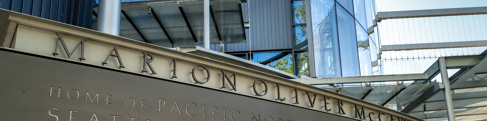 Marion Oliver McCaw Hall showing signage