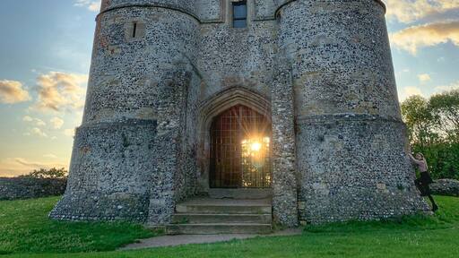 Donnington Castle at sunset