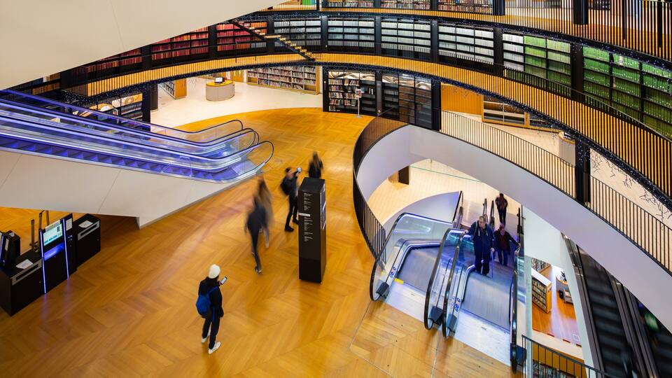 Library of Birmingham featuring interior views