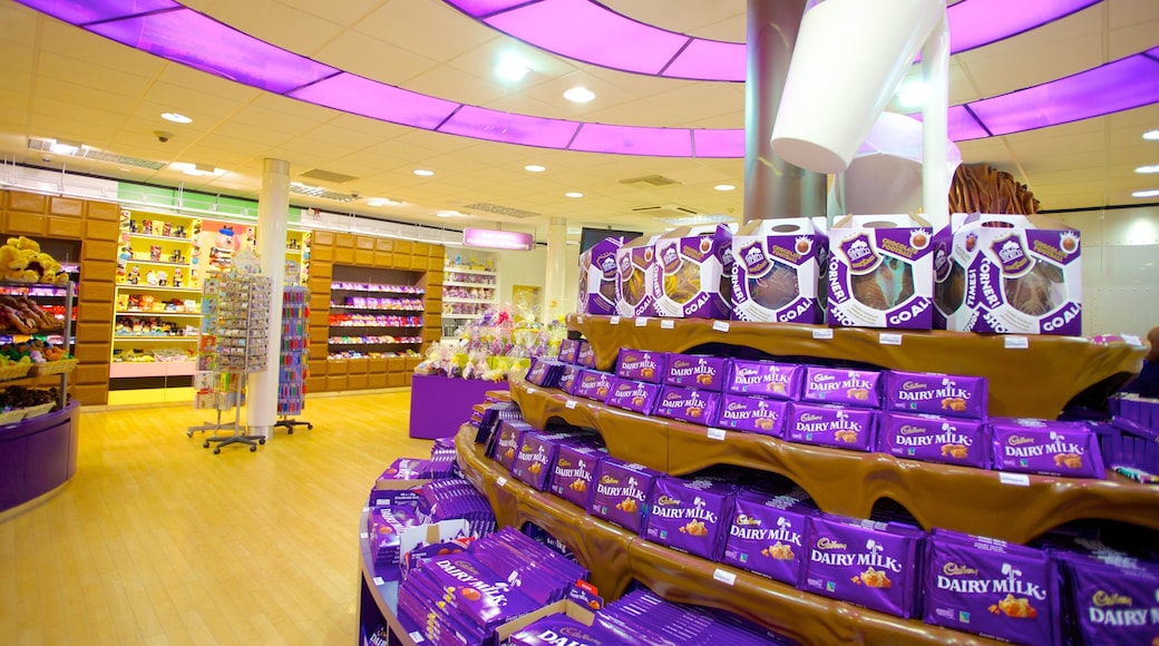 Cadbury World which includes shopping and interior views