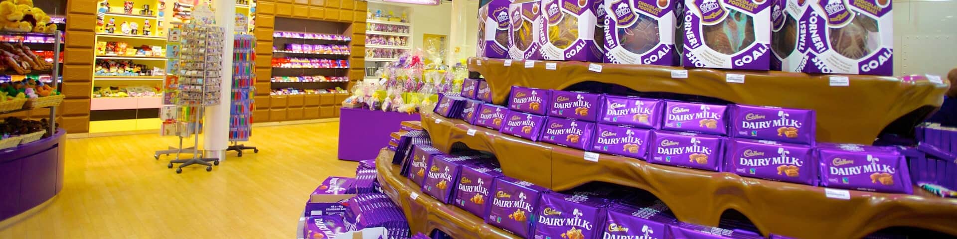 Cadbury World which includes shopping and interior views