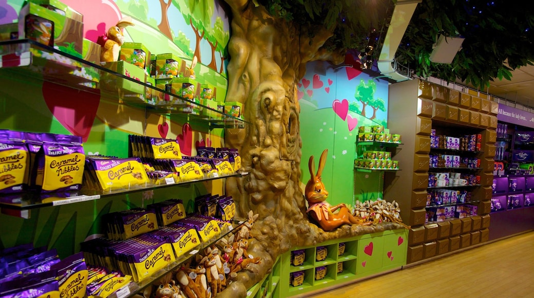 Thế giới Cadbury cho thấy chợ và cảnh nội thất