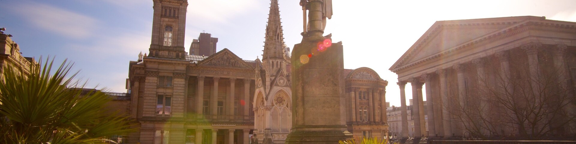 Chamberlain Square which includes a square or plaza, a city and heritage architecture