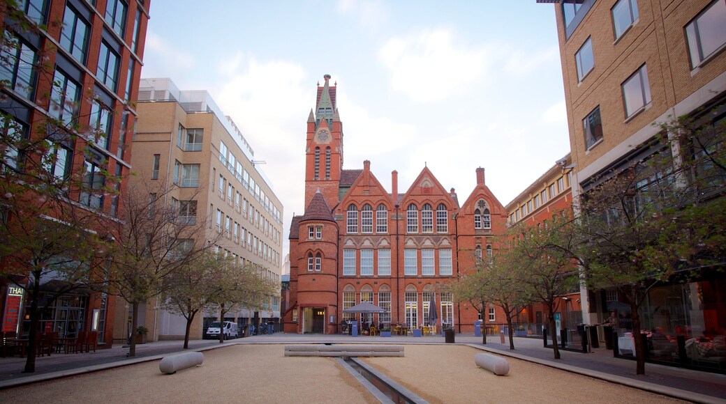 Ikon Gallery which includes heritage architecture, a square or plaza and a city