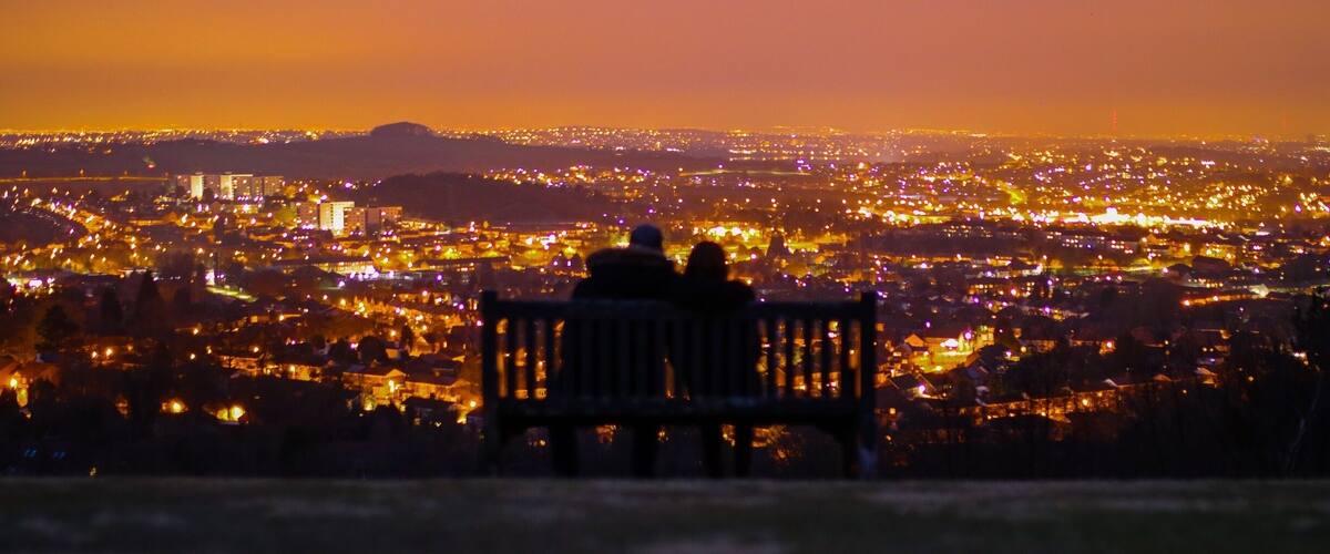 Overlooking the city lights- time to reflect