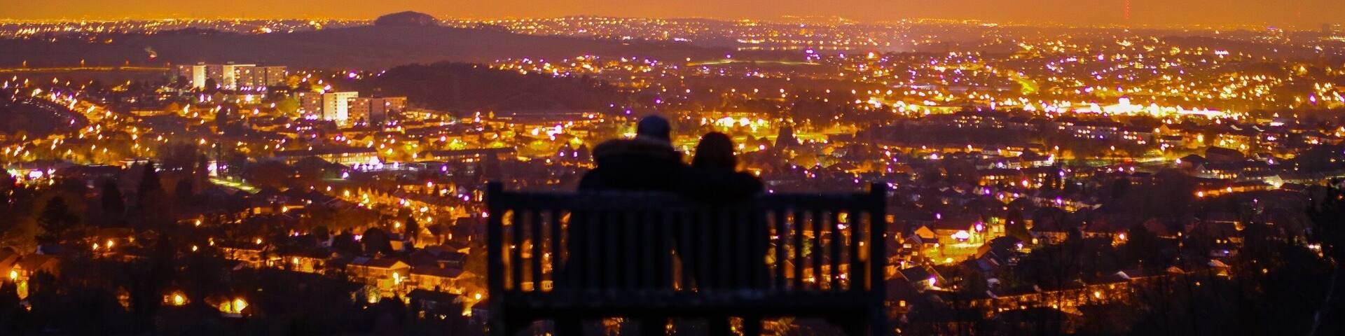 Overlooking the city lights- time to reflect
