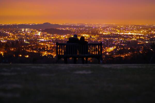 Overlooking the city lights- time to reflect