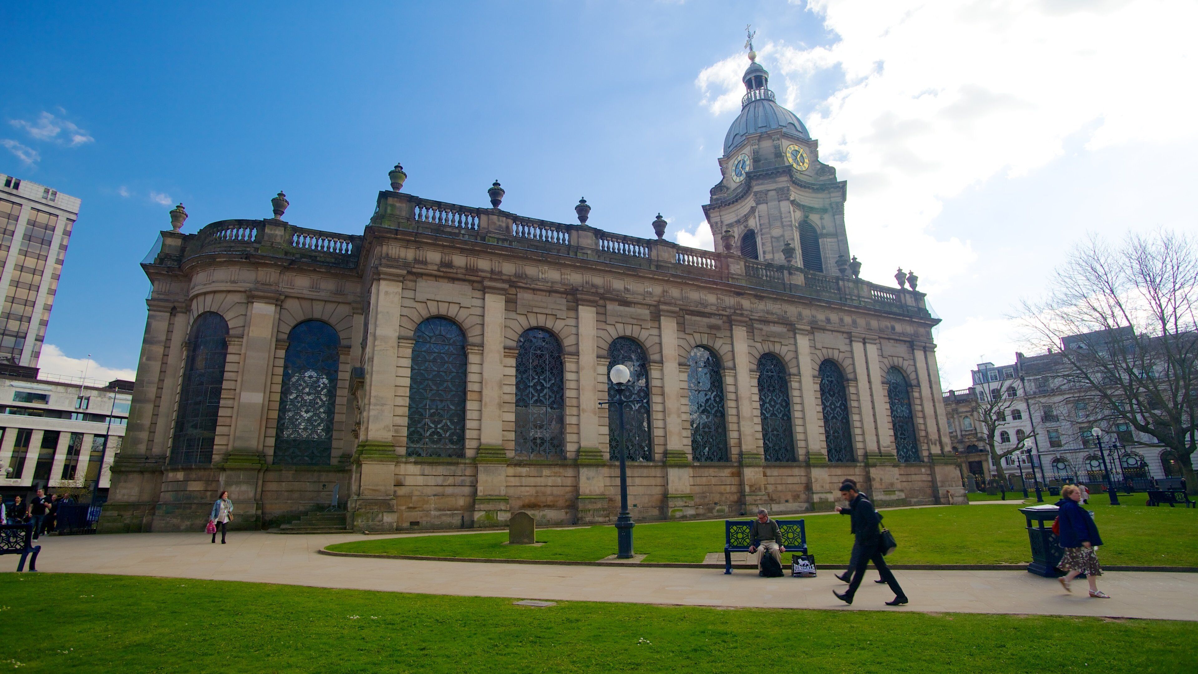 Birmingham Cathedral showing a city, religious aspects and a church or cathedral