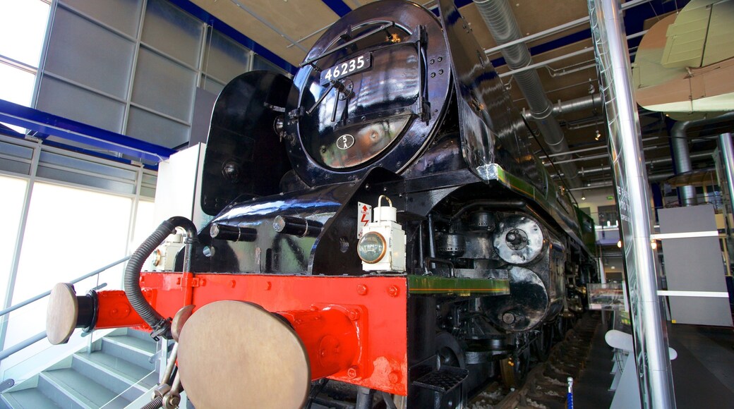 Thinktank Birmingham Science Museum which includes railway items and interior views